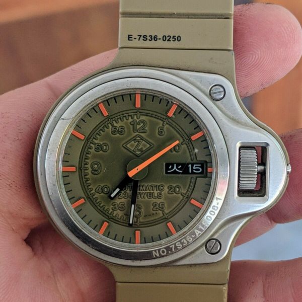 Vintage 2001 Seiko Cabane de Zucca 7S36 JDM Watch, Plastic+SS, Asymmetric |  WatchCharts