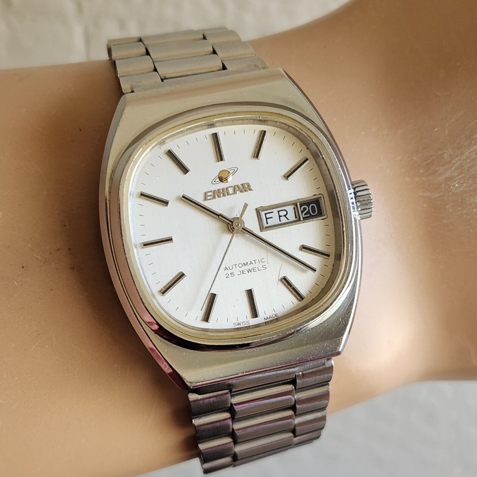 Vintage ENICAR 25Jewels men's automatic watch 2168-51-48 swiss