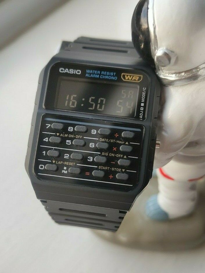 Unique Casio Ca 53w 1er Digital Wristwatch Black With Negative Display Watchcharts