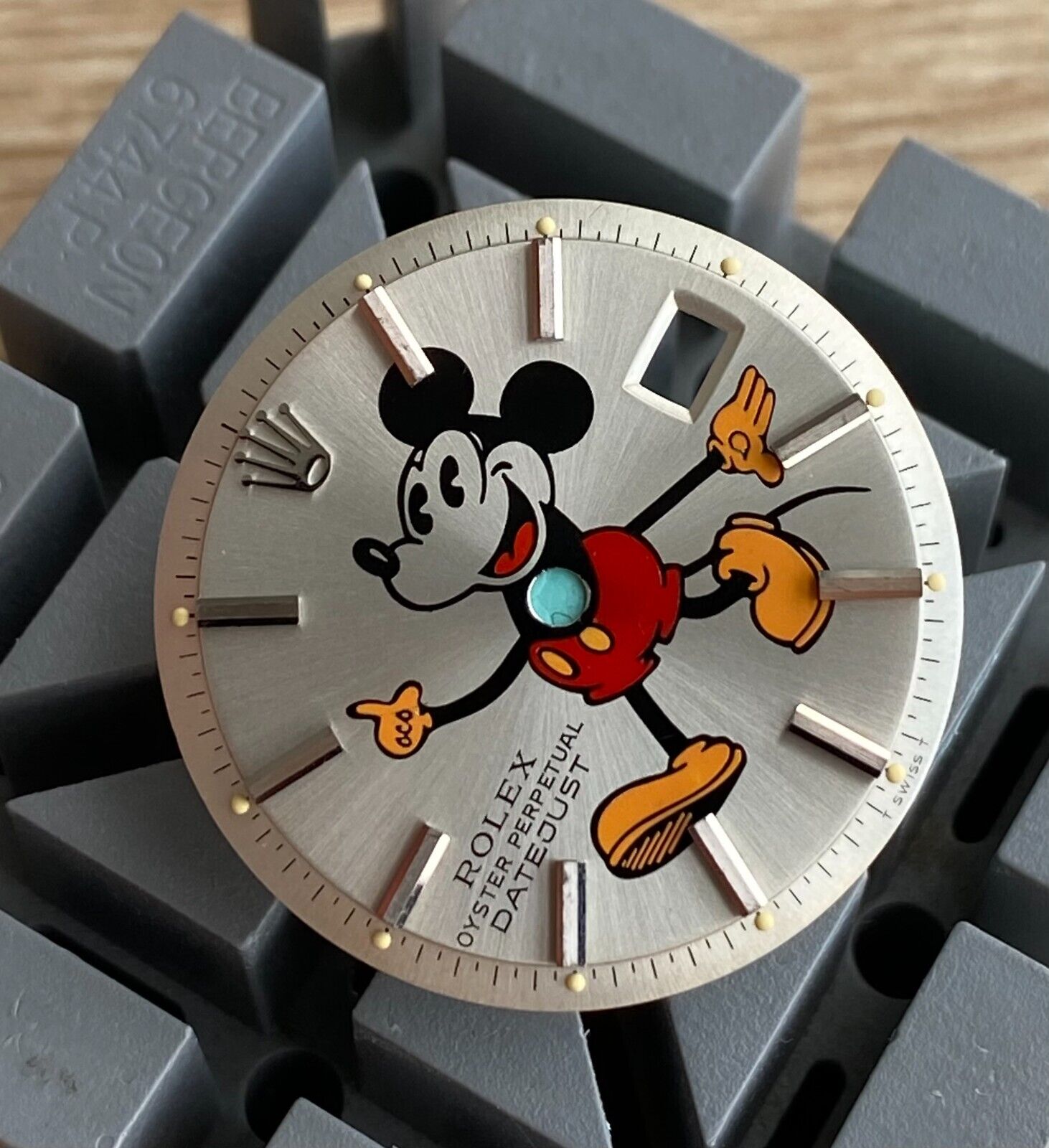 VINTAGE ROLEX 1601 , 1603 SILVER CUSTOM MICKEY MOUSE DIAL 1601