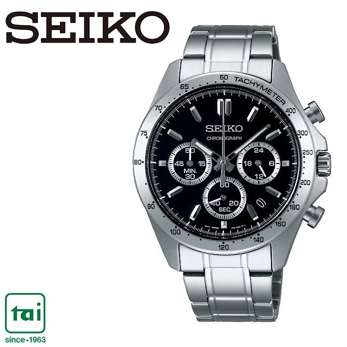 SEIKO SBTR01 battery type quartz watch black silver Seiko