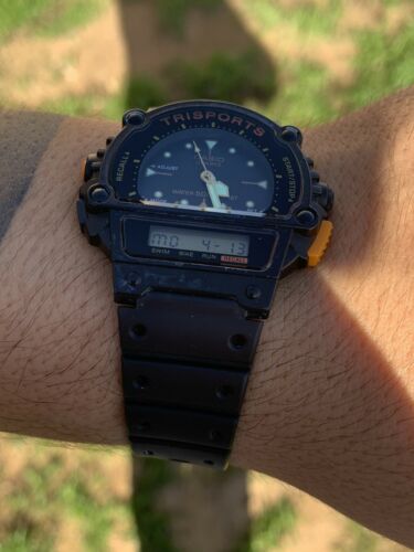 Vintage CASIO TRISPORTS Triathlon SPORT Watch TRI-10W 90s