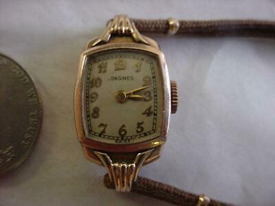 LONGINES GOLD COLORED LADIES WATCH US PAT. 2 131 454 1908