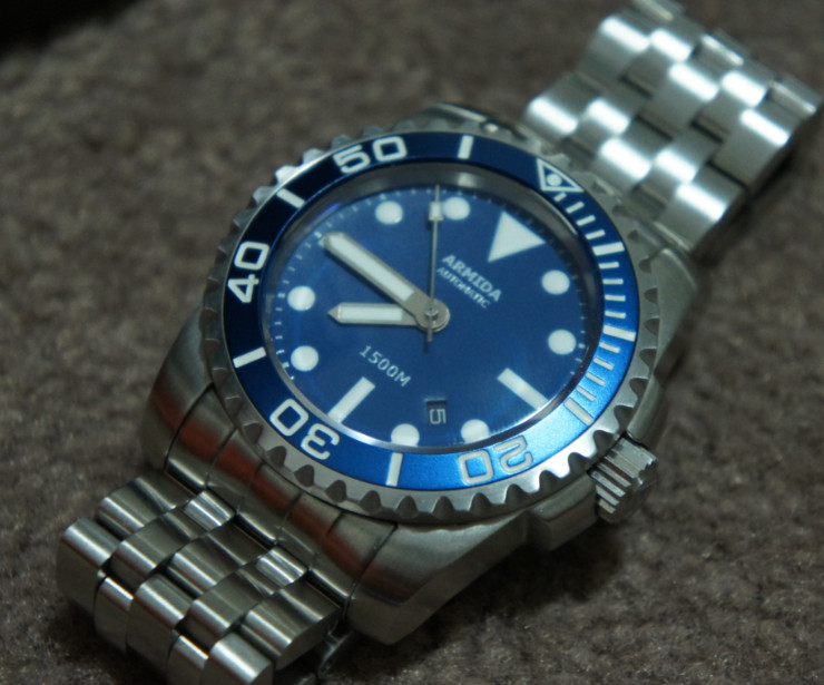 SOLD: ARMIDA A3 1500m Divers Watch in Blue - LNIB | WatchCharts ...