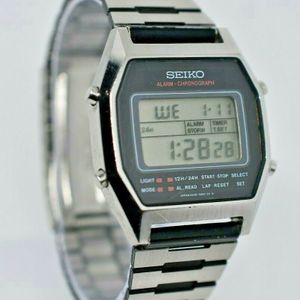 Vintage 1991 Men's Seiko A939-5009 Digital Alarm Chronograph LCD Watch,  Works! | WatchCharts