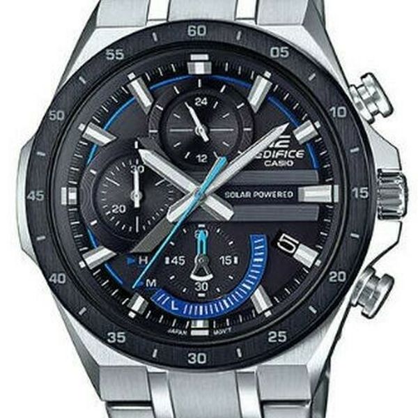 NEW Casio Edifice Solar Chronograph SS Band Watch EQS920DB-1BV ...