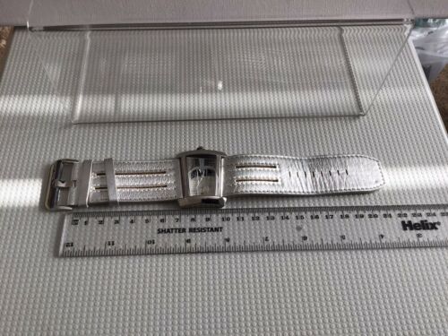 Ladies Police Watch 10284M Silver Leather Spares Or Repairs