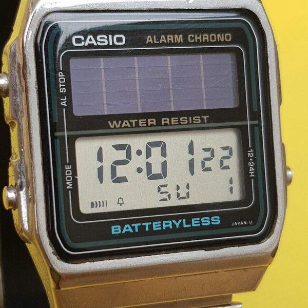Casio AL-180 solar digital watch  Casio vintage watch, Casio, Casio watch