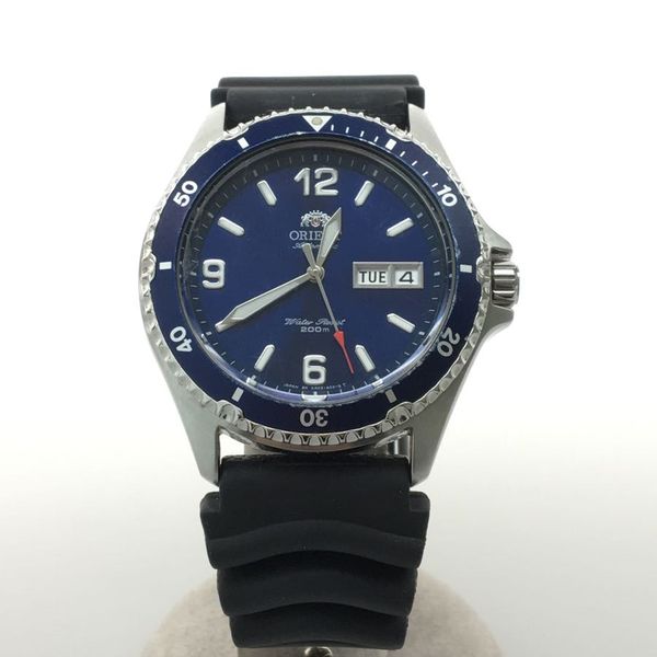 [Used] ORIENT Automatic watch/Analog/Rubber/NVY/aa02-c1-b [Clothing