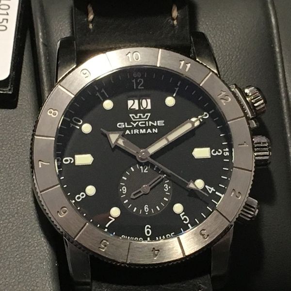 FS/ Glycine Airmen GL0150 42 GMT 42mm Quartz black, NEW | WatchCharts ...