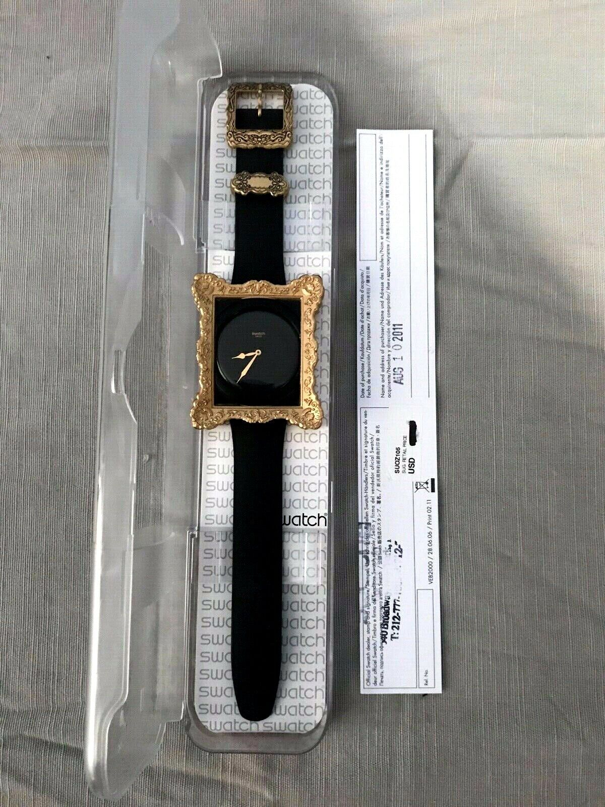 SWATCH RARE JEREMY SCOTT OPULENCE GOLD FRAME LIMITED EDITION