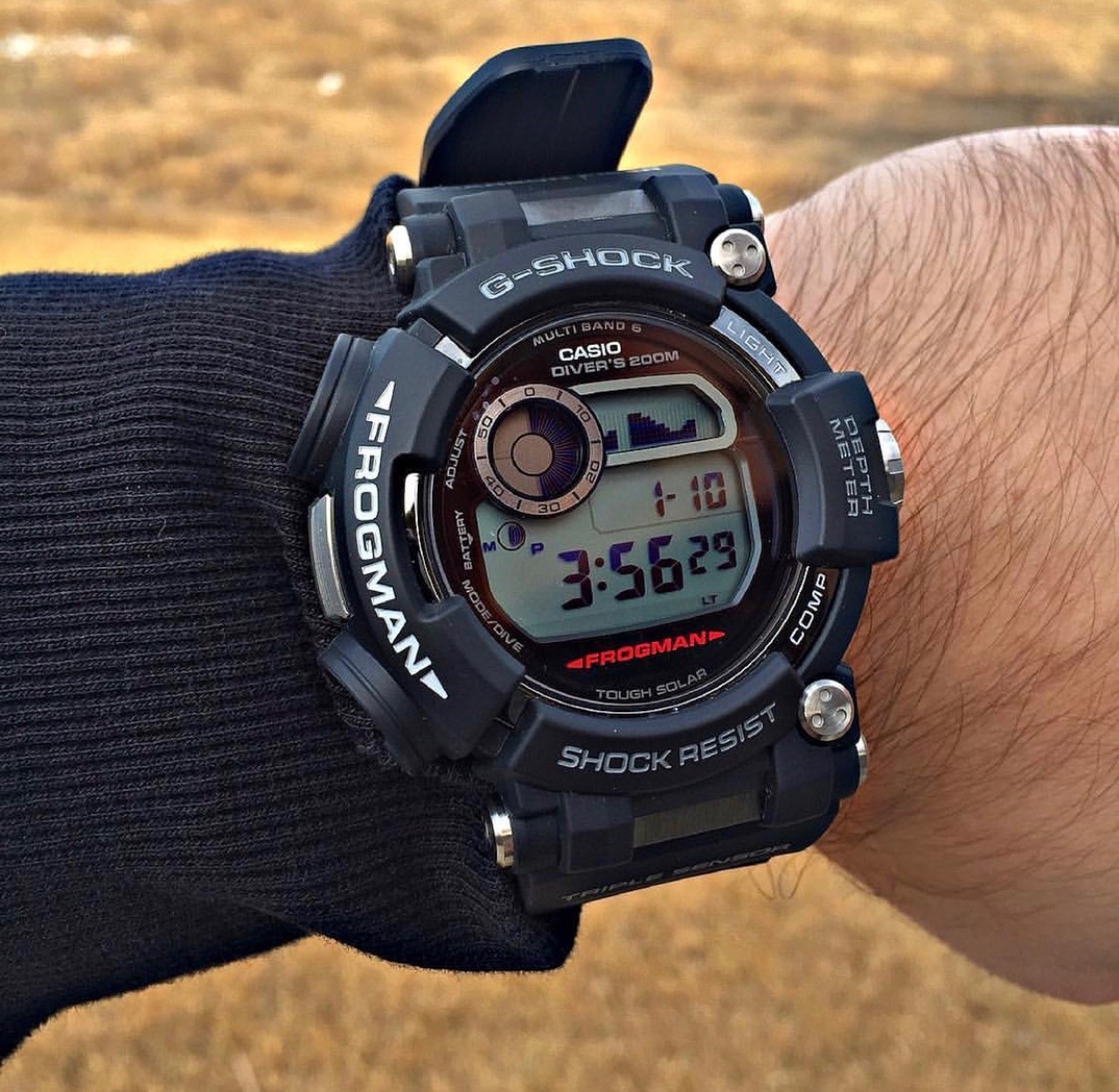 Fs Gshock Frogman Gwf D1000 1jf With Depth Meter Watchcharts