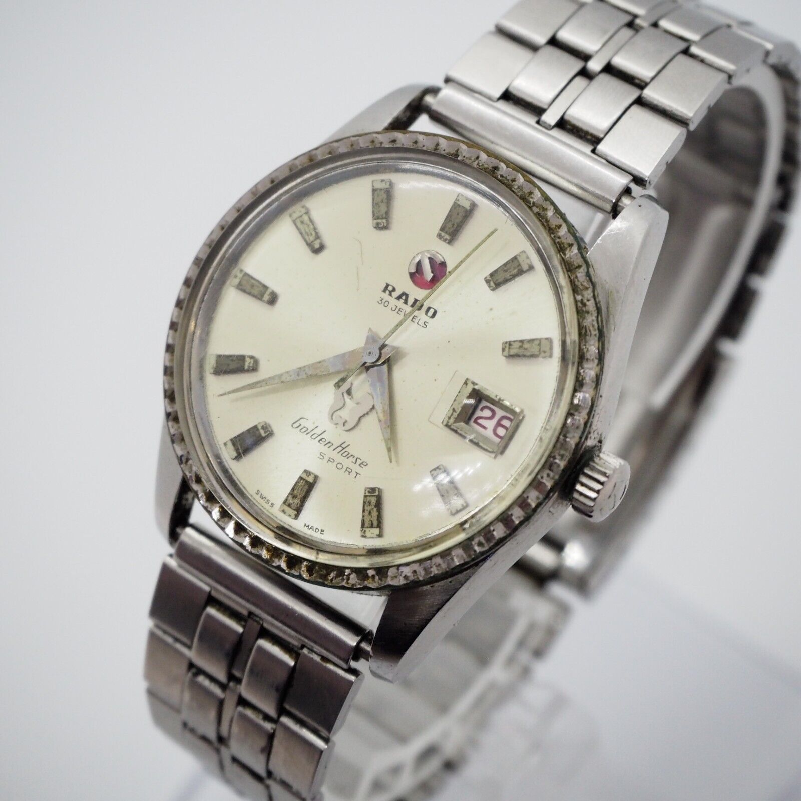Rado Golden Horse Sport Watch Men 36mm Automatic Round Vintage 