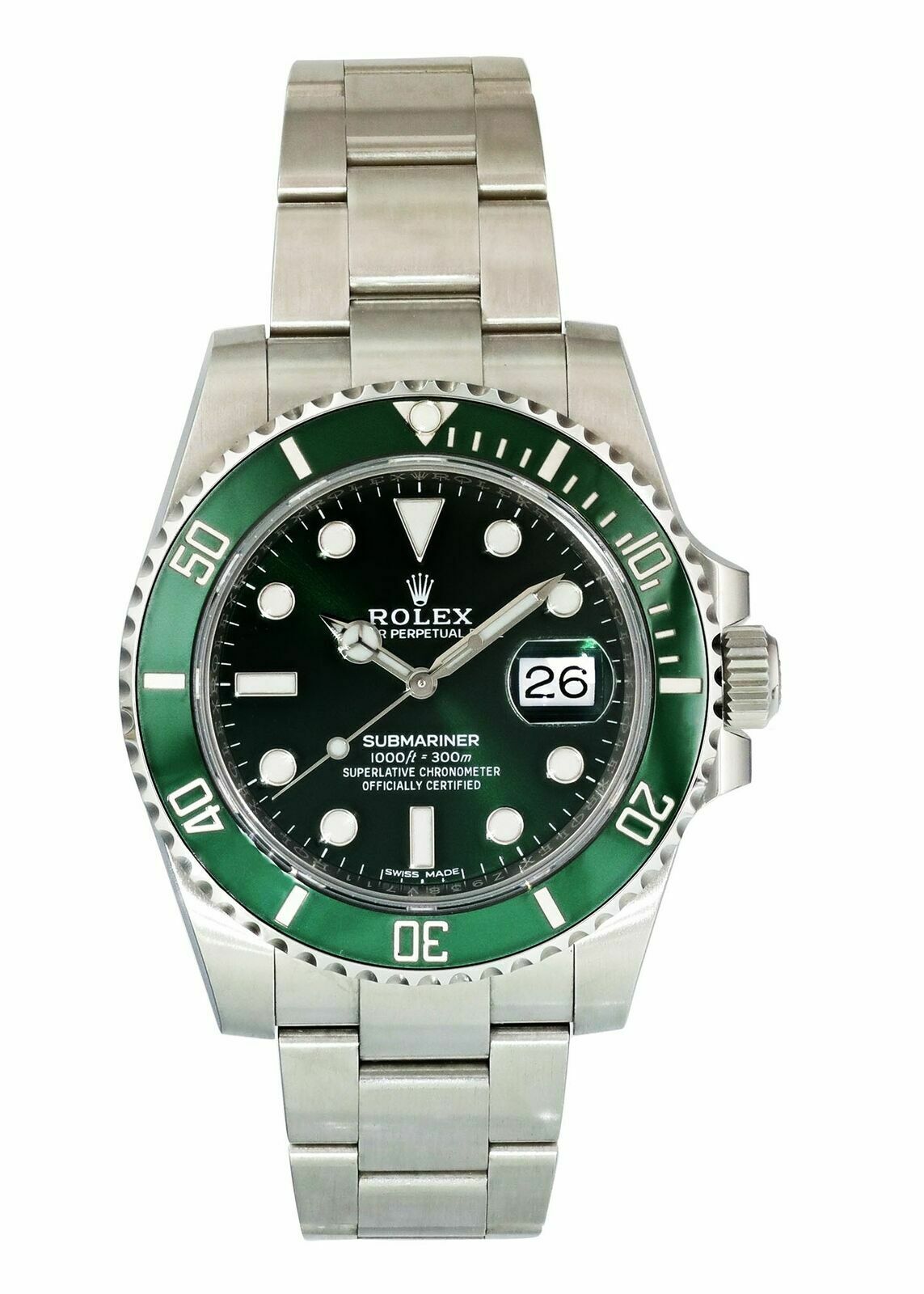 ventil Krympe Compose Rolex Submariner "Hulk" Pre Owned 116610lV Mens Watch | WatchCharts