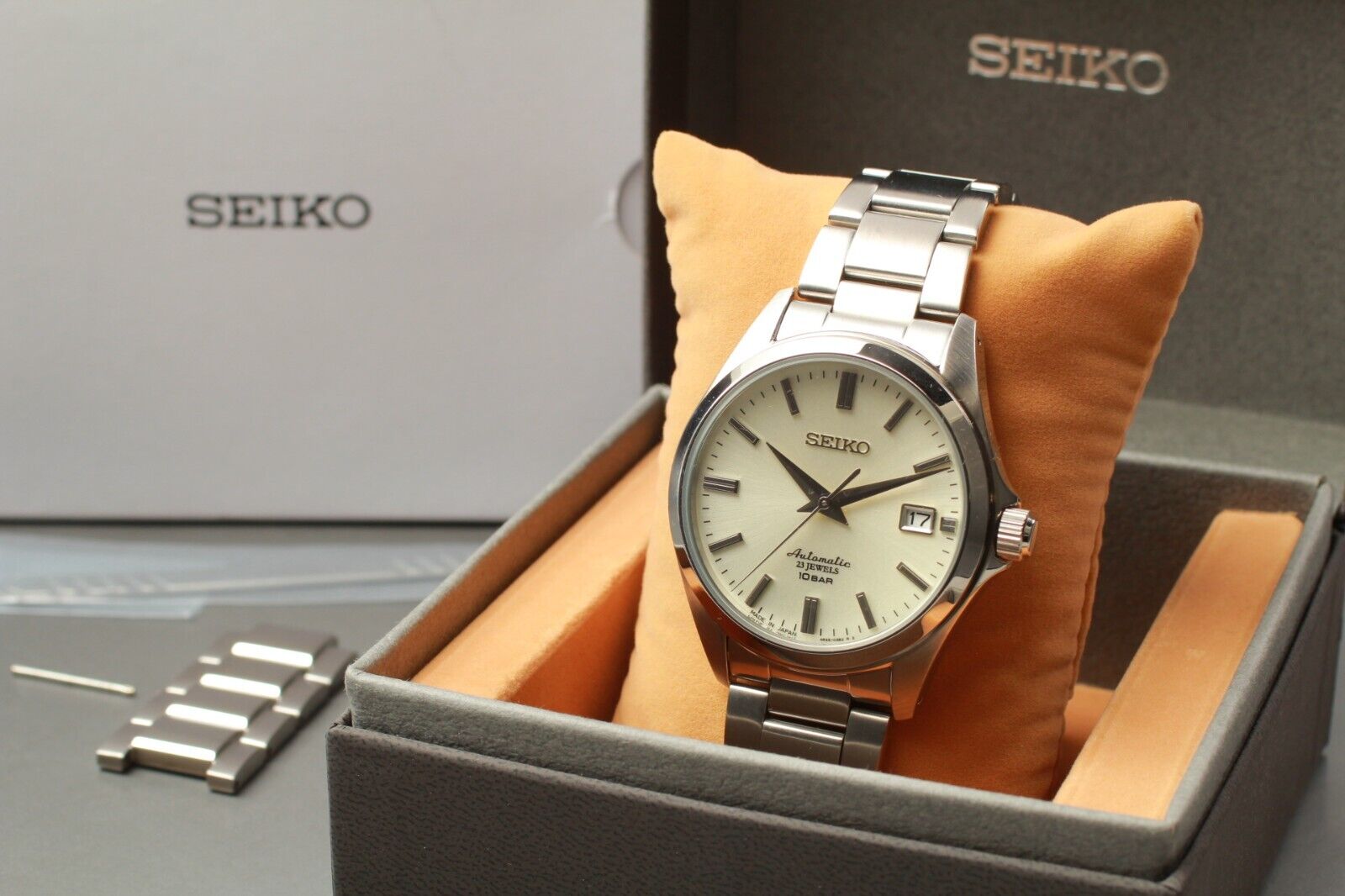 MINT] Seiko SZSB011 4R35-03X0 Automatic Beige 23 Jewels Men