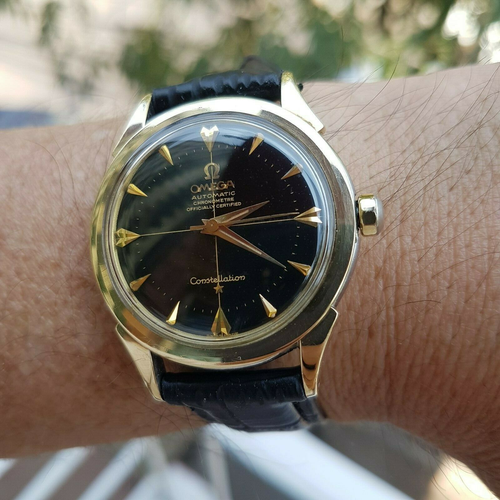 Vintage omega constellation online black dial