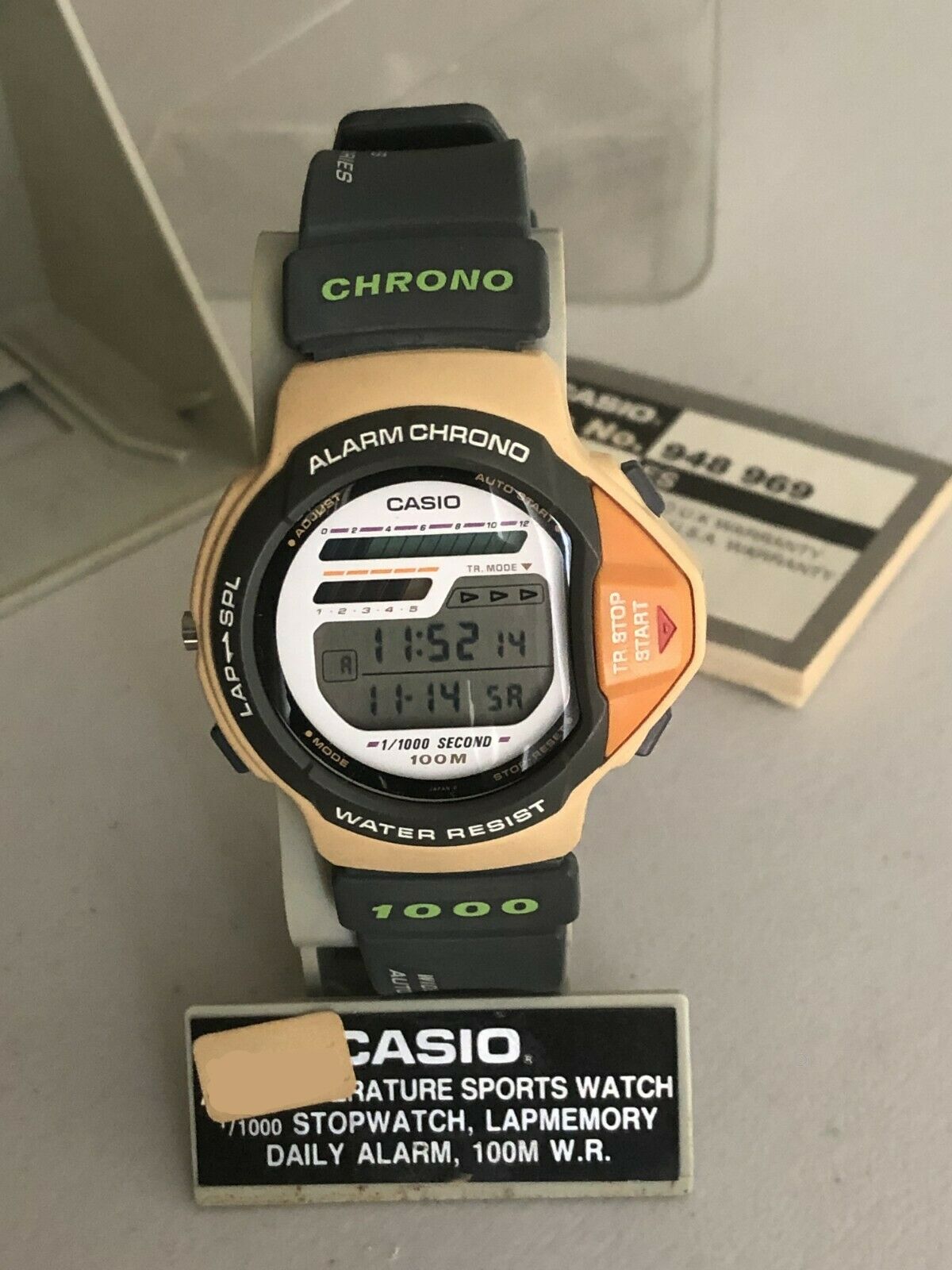 CASIO Digital Watch Chrono 1000 969 SKX-1000 NEW Vintage Very RARE