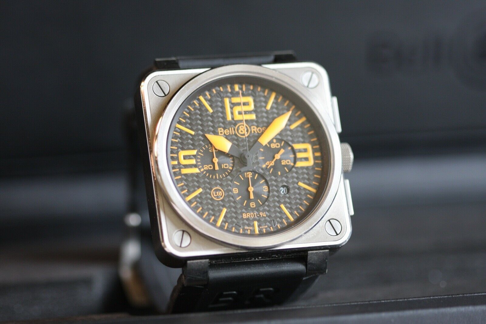 Bell Ross BR01 94 Titanium Case Carbon Fiber Face Orange Limited