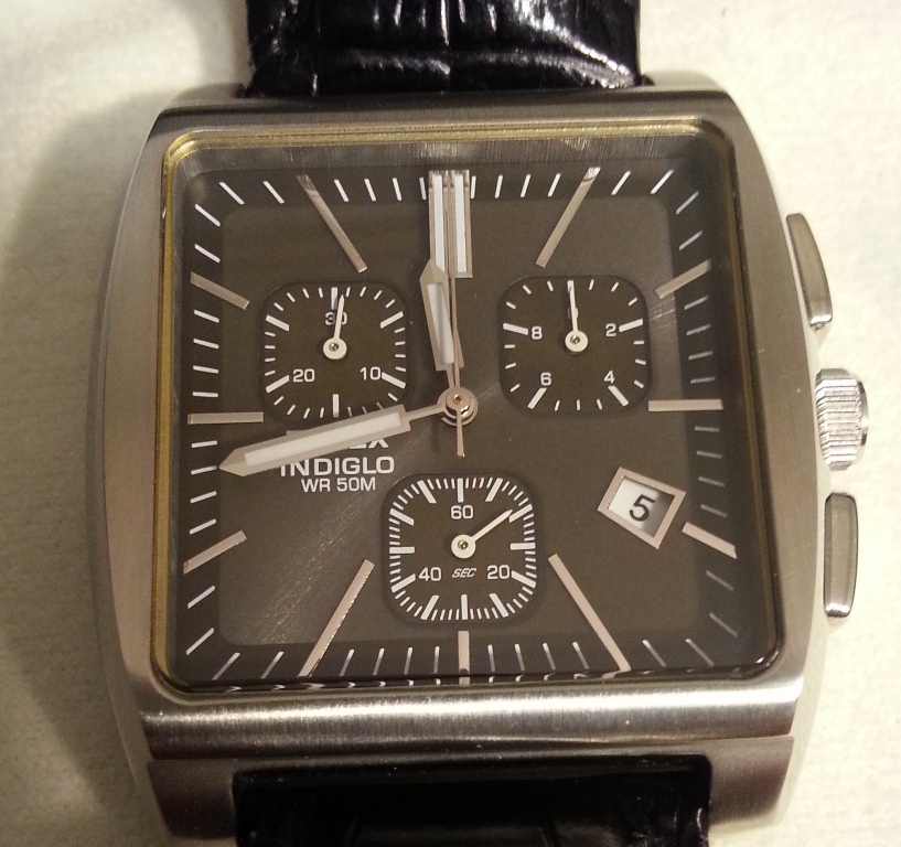 SOLD FS Timex T22262 Monaco Homage Black Dial Chronograph