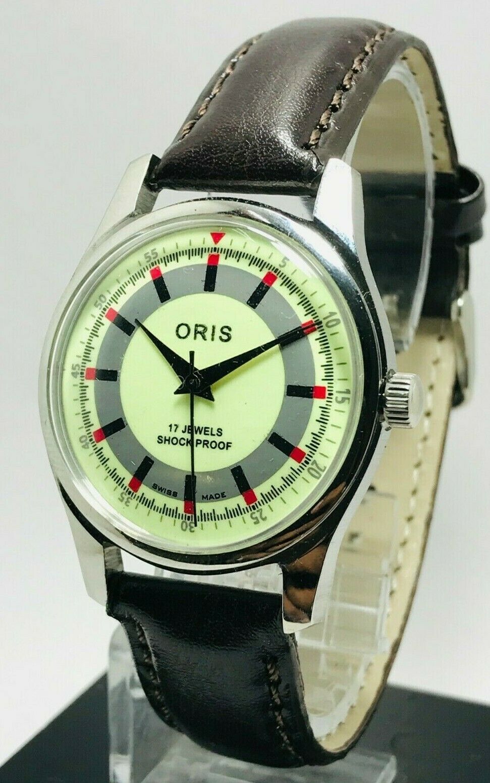 Vintage Oris Radium Dial Wrist watch Men S Gents FHF Movement ST