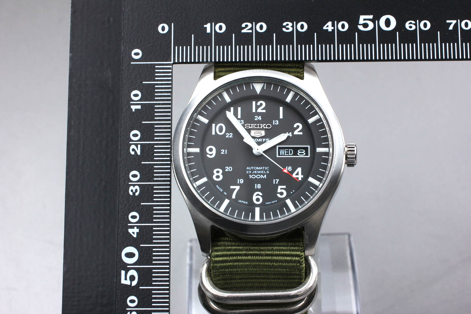 N MINT+] Seiko 5 Sports SNZG15 7S36-03J0 23J Automatic Men's Watch