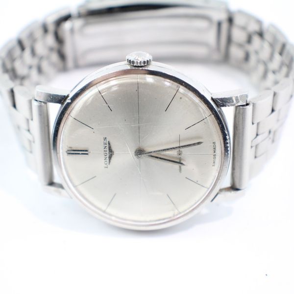 Longines Dress Watch Manual Wind Center Seconds Stainless Steel Circa 1958