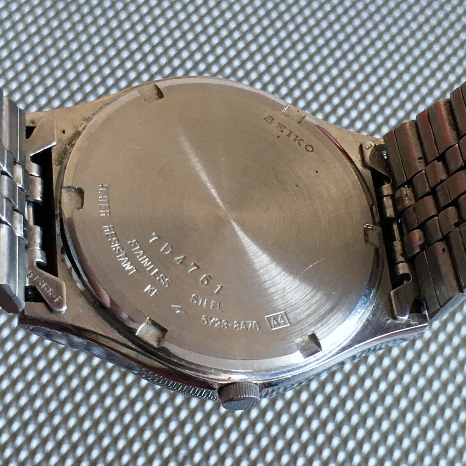 Gents Mens Vintage 1987 Seiko SQ 5Y23-8A70 Day Date Watch