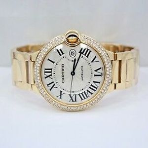 Cartier Ballon Bleu 42 Yellow Gold Automatic Mens Watch W69005Z2