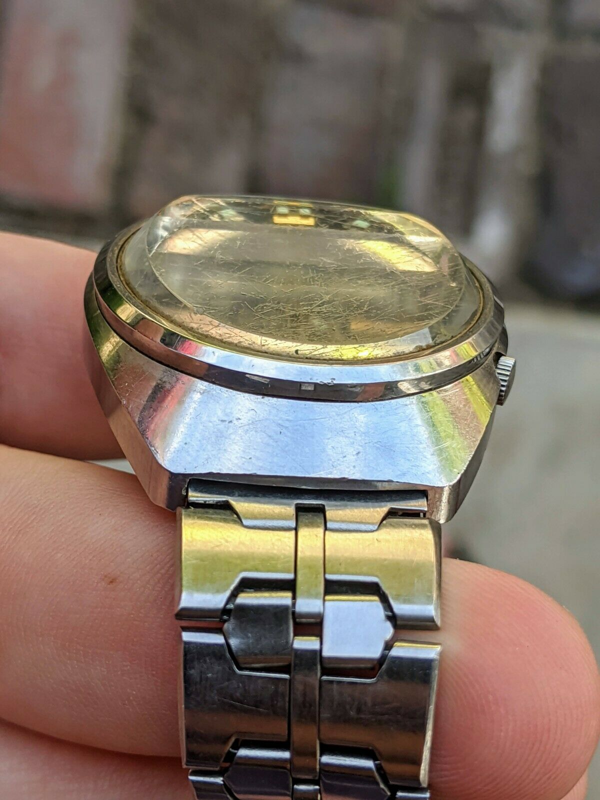 【専用❣️】檄レア❣️檄杢❣️70s国産SHINWA  W2000 Vintage '73 Seiko 7019-7250 Advan JDM Watch, Orig. Band, Runs 4