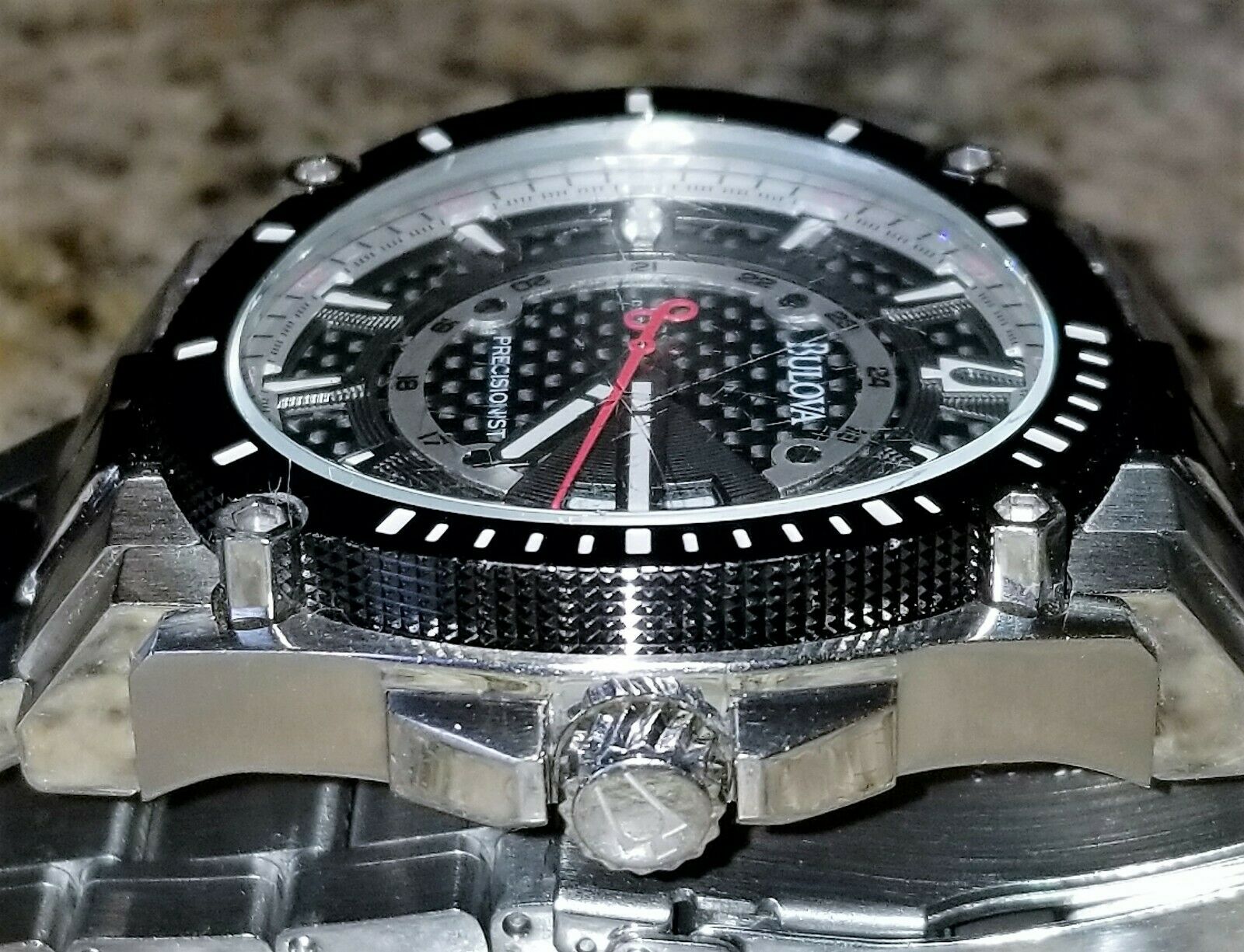 Bulova precisionist black on sale carbon fiber watch