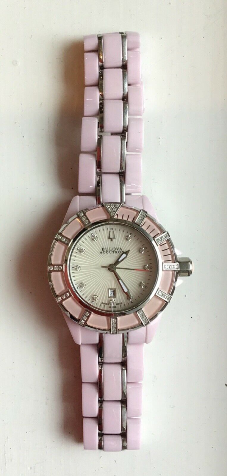 Pink ceramic watches ladies hot sale