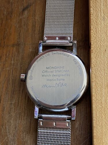 Mondaine SFMOMA Mario Botta Unisex Stainless Steel White