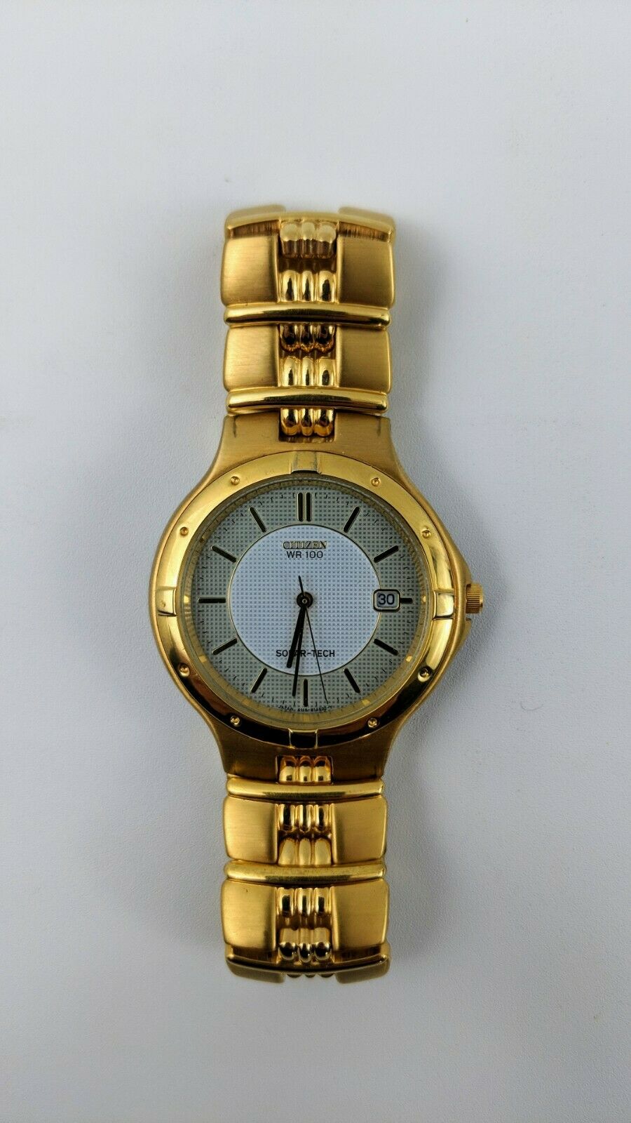 Citizen WR 100 Solar Tech Men s Watch Gold Tone With Date Feature A119 H08649 WatchCharts Marketplace