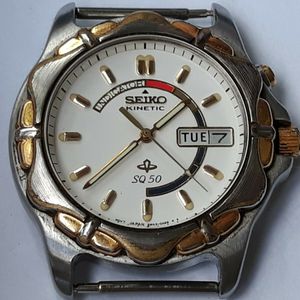 Falde tilbage suppe Logisk SEIKO Kinetic SQ50 5M43-0A50 Men's Watch Day/Date Japan | WatchCharts