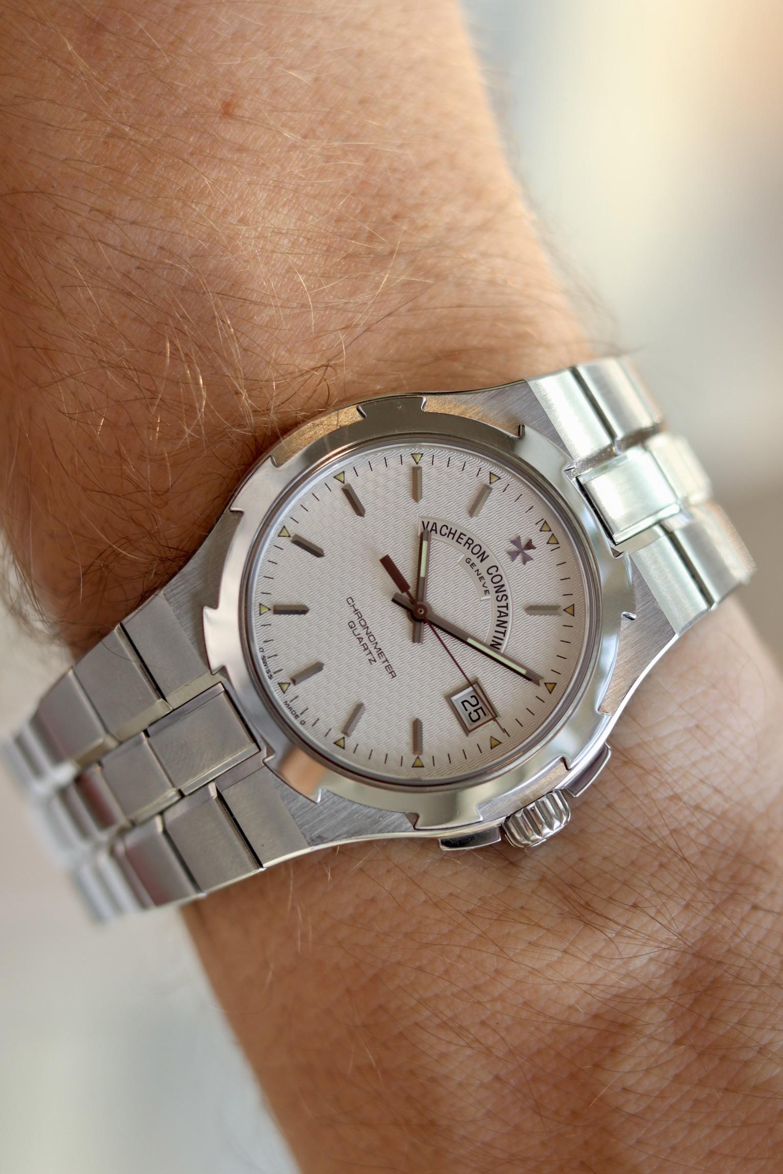 Vacheron constantin overseas white clearance dial