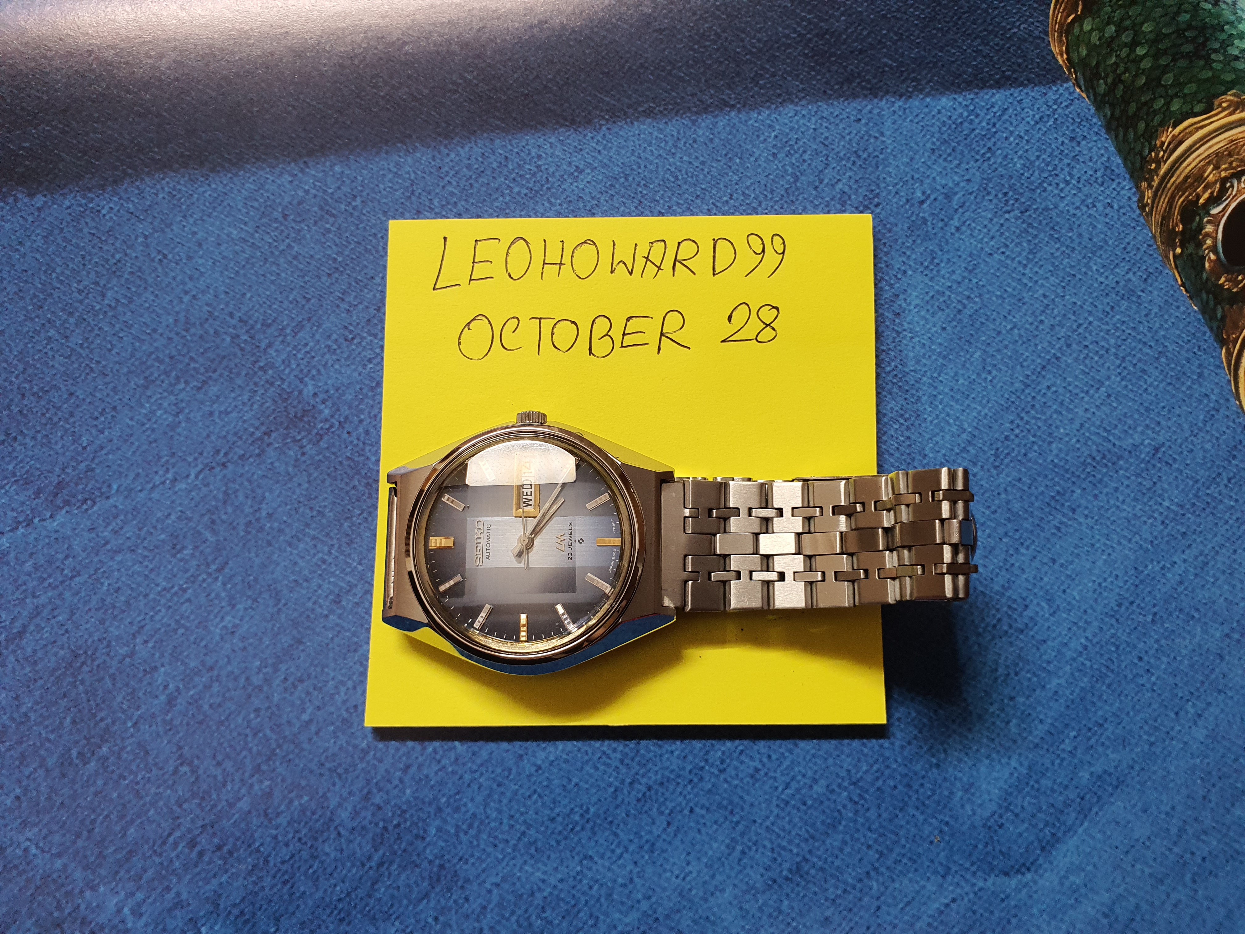 WTS] Seiko Lord Matic Blue Linen Dial Year-1974 Vintage Watch $379