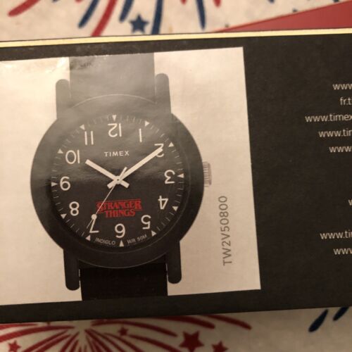 Timex Camper x Stranger Things 40mm Fabric Strap Watch Black