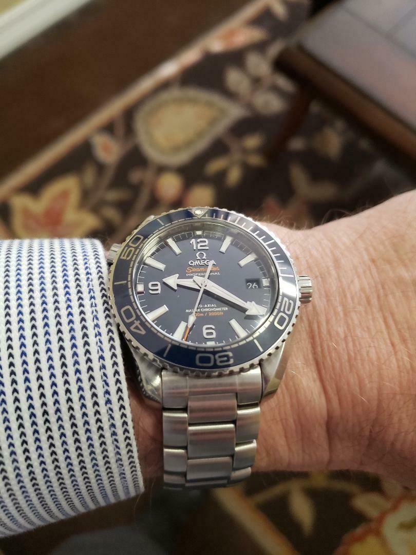 Planet Ocean 600M Seamaster steel Chronometer Watch 215.30.40.20.03.001