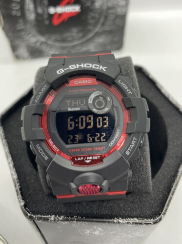 Casio G-Shock Digital Bluetooth Watch Black / Red Resin GBD-800-1