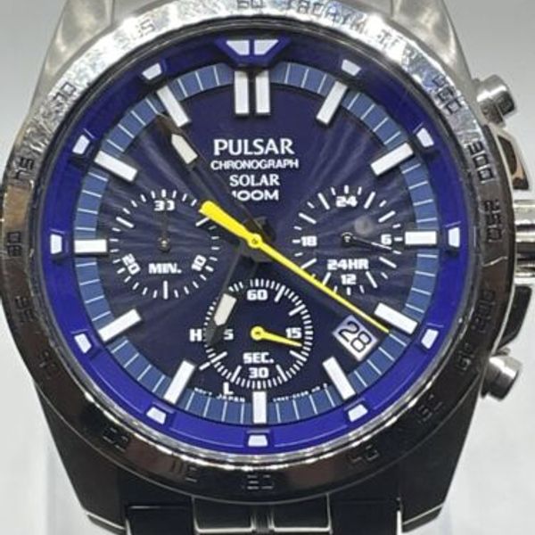 Pulsar Chronograph Solar 100m. Pulsar 730045 VR42-X001. Quality ...