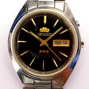VINTAGE ORIENT 469WA3-81 Crystal Automatic Day/Date 21 Jewels