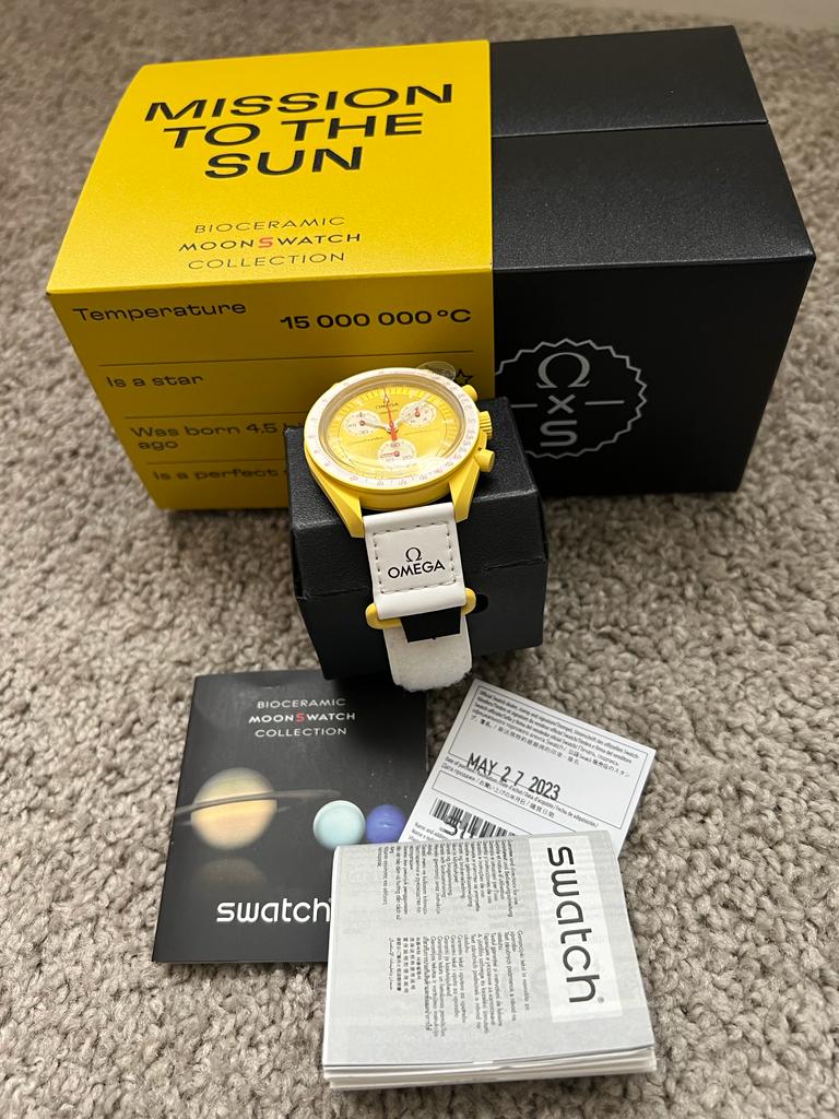 NIB: OmegaXSwatch MoonSwatch Mission to The Sun | WatchCharts