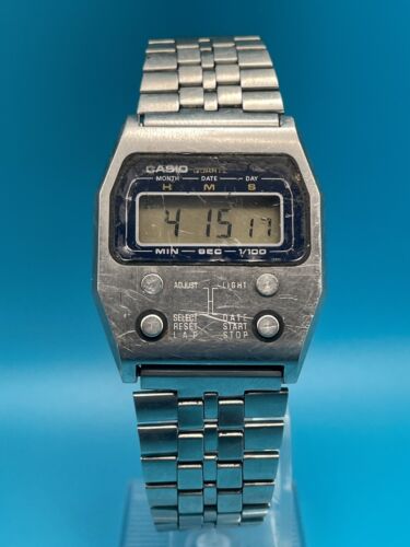 CASIO 52QS-14 VINTAGE LCD DIGITAL WATCH - 1978 - SPARES OR REPAIRS