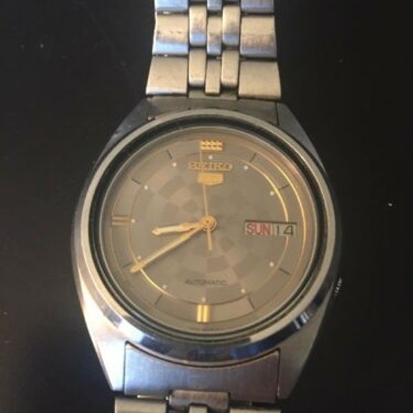 Rare Vintage Seiko 5 Automatic Day Date Roman Numeral Watch Running 7009- 3180 | WatchCharts
