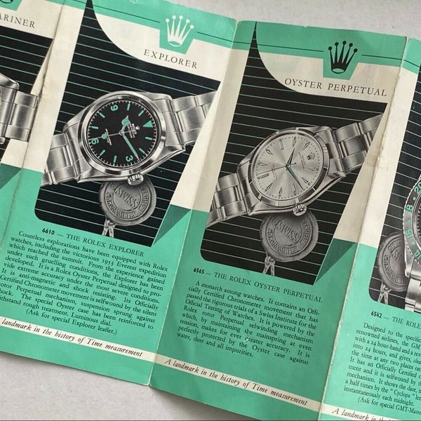 1950's RARE Vintage Rolex Catalog Booklet Brochure 6234 6204 6542
