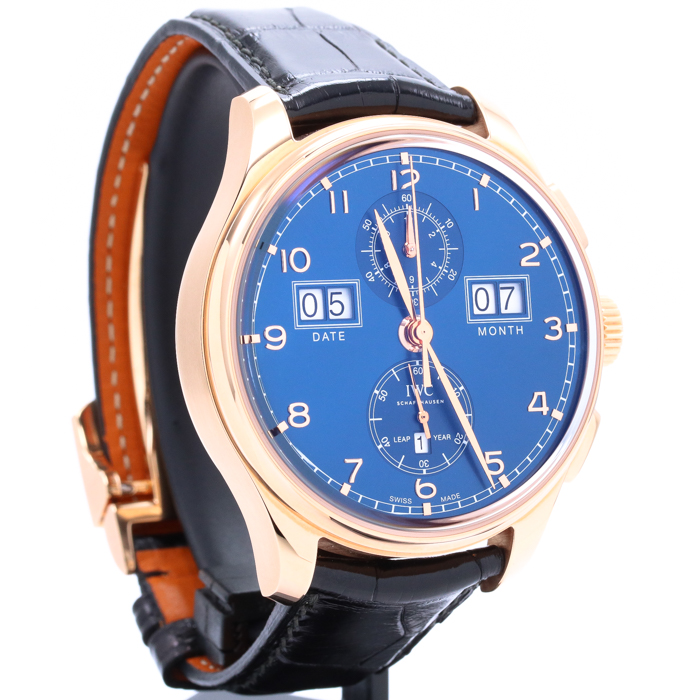 International Watch Company IWC Portugieser Perpetual Calendar Digital Date Month IW397204 Men s Blue K18 Red Gold Watch Watch PORTUGIESER PERPETUAL CALENDAR DIGITAL DATE MONTH BLUE K18RG Used WatchCh...