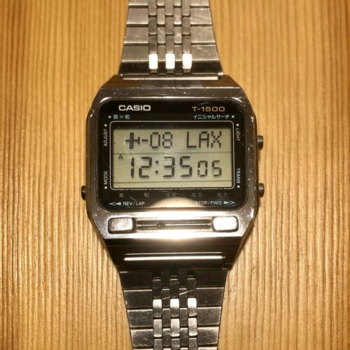 Casio T-1500 Vintage 1982 Digital Watch Japanese Dictionary Needs