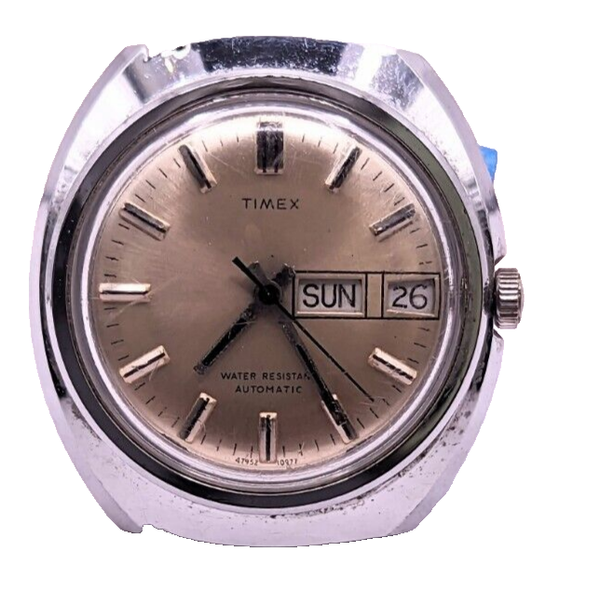 Vintage Large Automatic Timex Watch w Day and Date (No Band) 47952 ...