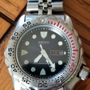 1990's SEIKO 7N36-6A49 Sport Dive Watch Jubilee Bracelet Original Rubber  Strap | WatchCharts
