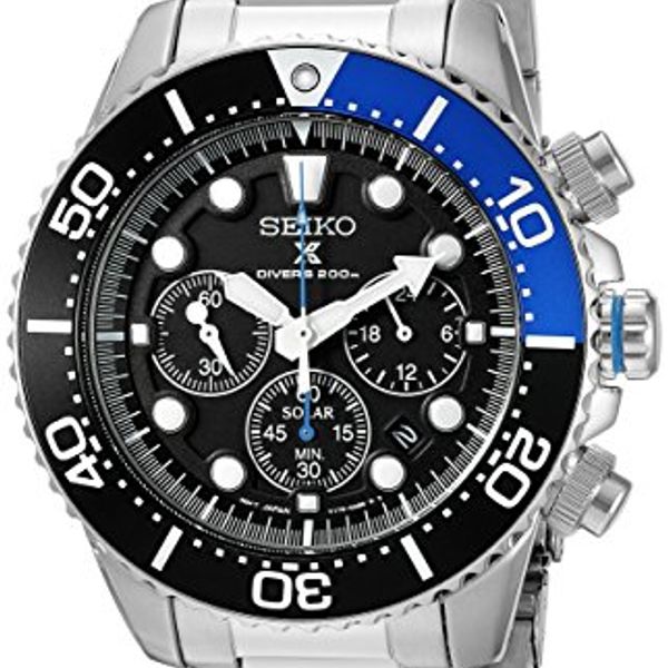 SEIKO (Seiko import) Solar chronograph calendar 200m waterproof diver ...